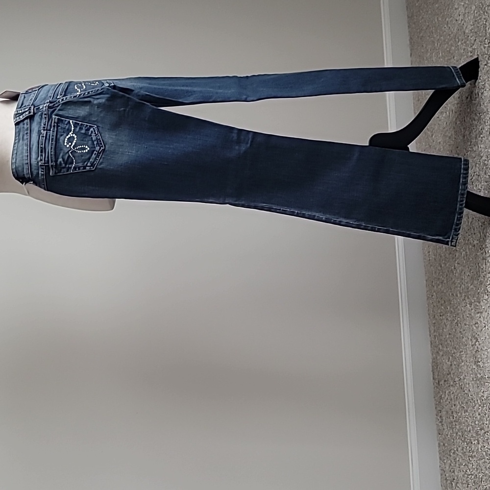 NWT Vintage Guess Premium Rhinestone Embellished Stretch Low Rise Jeans, Sz. 24 - Picture 15 of 16